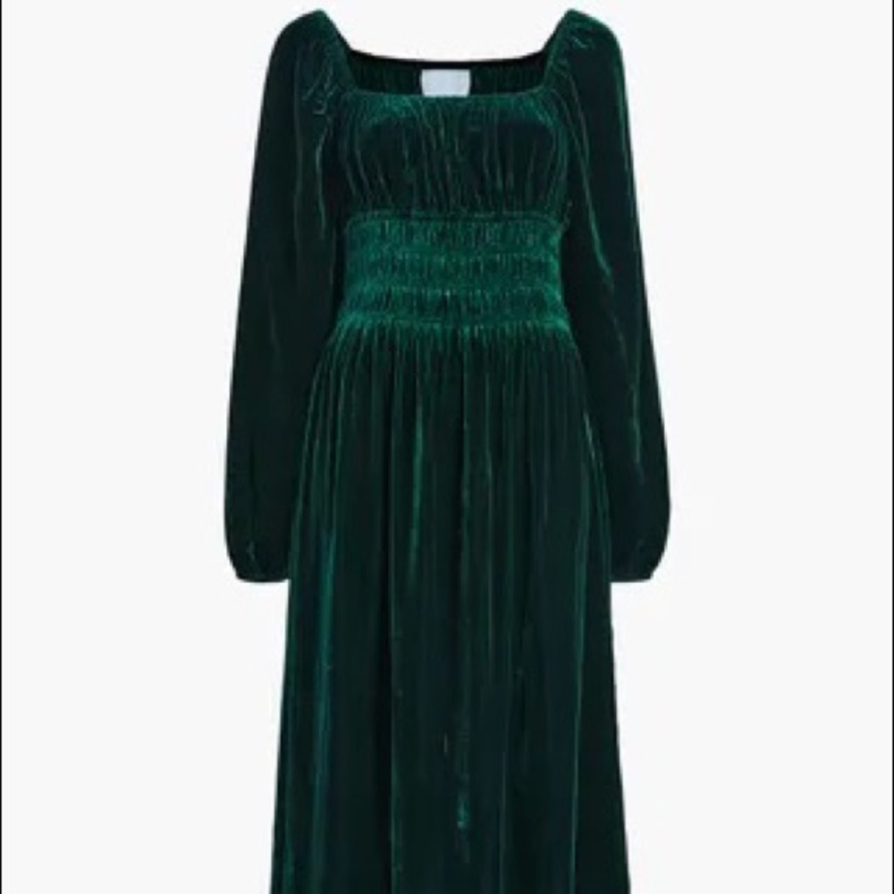 Hill House Home The Jasmine Nap Dress - Emerald Velvet